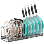 Expandable Pot and Pan Organizer Rack, 12+ Pot Lid Organizer Holder