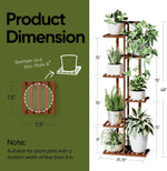 ROSSNY Plant Stand Indoor, 6 Tier 7 Potted Bamboo Plant Stands for Indoor Plants