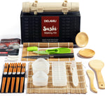 Delamu Sushi Making Kit, Sushi Making Tool Set Bamboo Rolling Mat