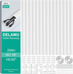 Delamu Cord Hider, 254in Cable Hider Cord Covers for Wires on Wall