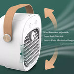Personal Air Conditioner, Portable Mini Air Cooler Quiet Desk Fan, USB Air Conditioner with 3 Speed, White