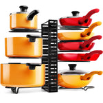 MUDEELA Adjustable Pan Pot Rack with 8 Tiers