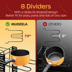 MUDEELA Adjustable Pan Pot Rack with 8 Tiers