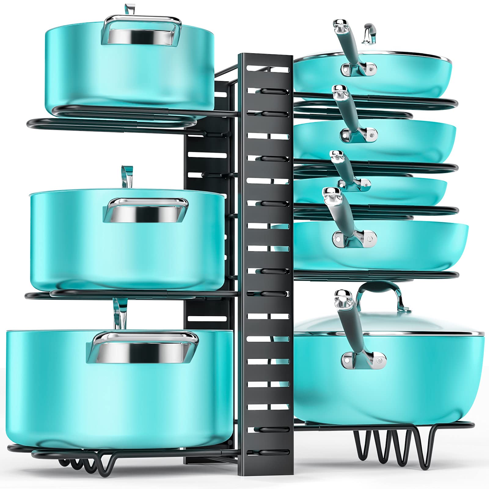 MUDEELA 11 Expandable Pot or Lid Holder With Deeper Dook And U