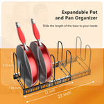 MUDEELA 8 Tiers Pan Organizer Rack and 11 Expandable Pan